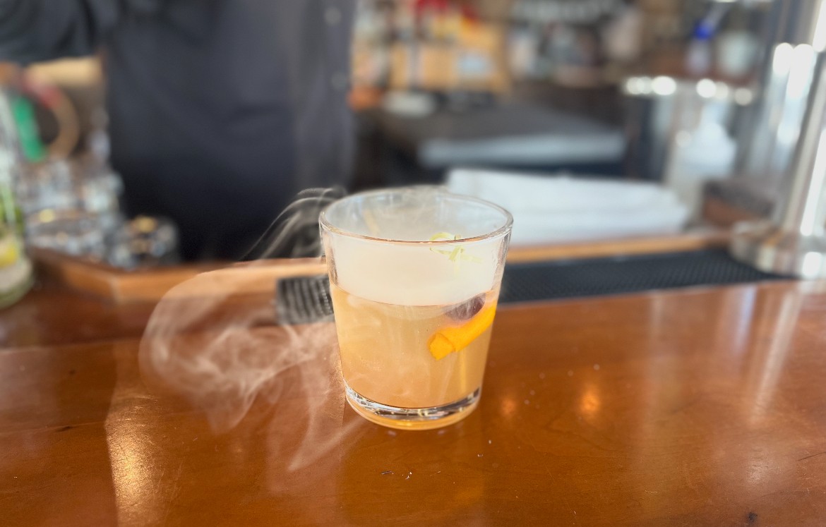 oak smoked old fashioned