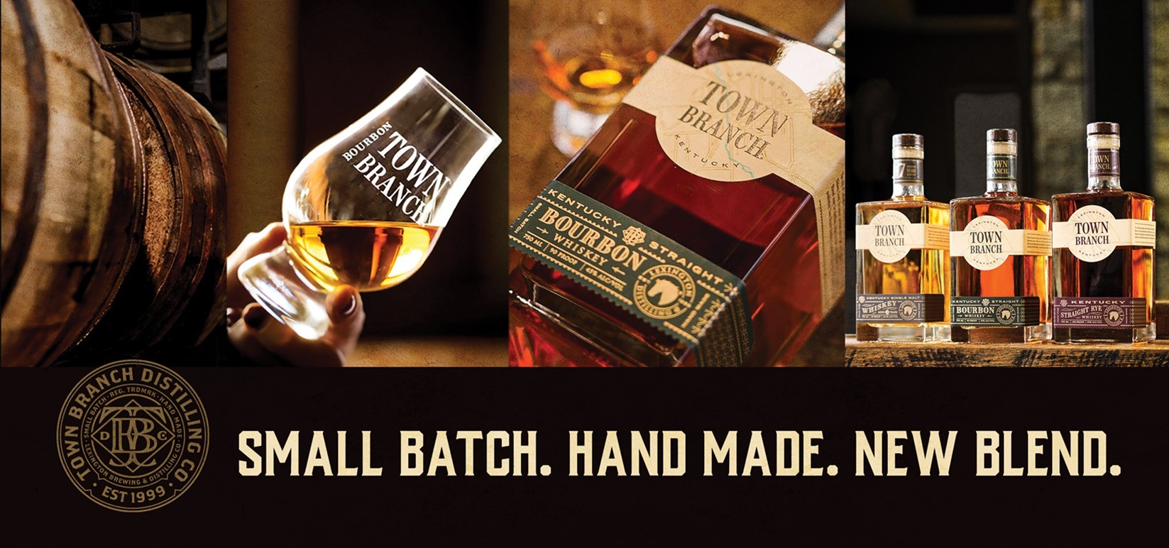 Logos for both Lexington Brewing & Distilling Co. and the Kentucky Bourbon Trail